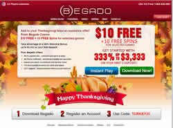 Begado casino Thanksgiving promotion